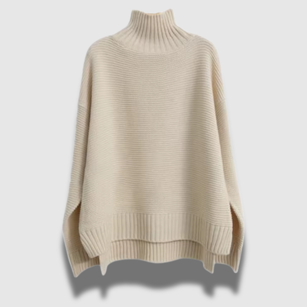 Maglione invernale Hygge da donna a collo alto e allentato