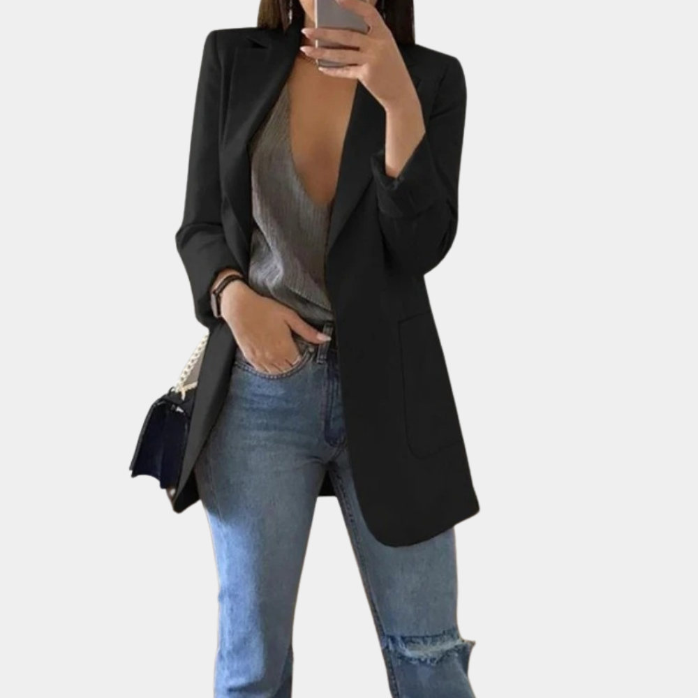 Blazer lungo sartoriale premium sofisticato da donna
