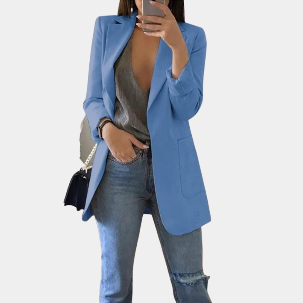 Blazer lungo sartoriale premium sofisticato da donna