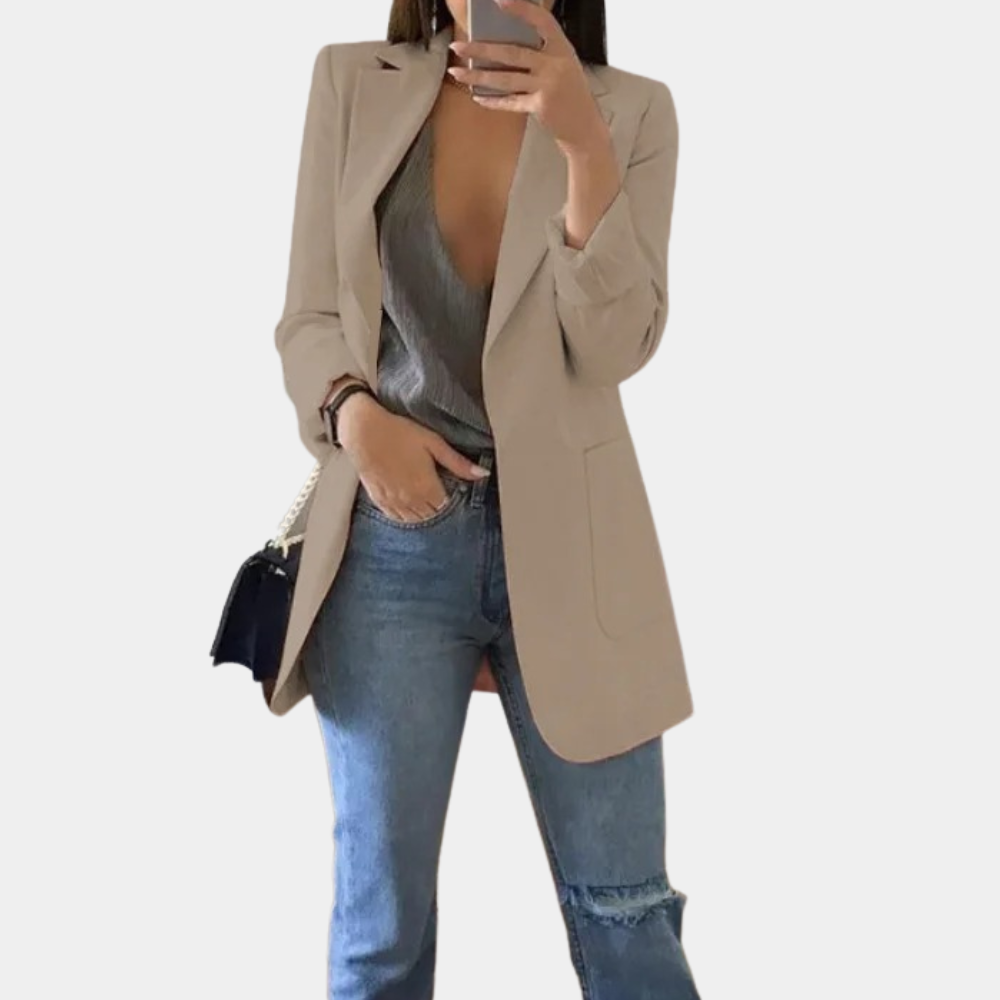 Blazer lungo sartoriale premium sofisticato da donna