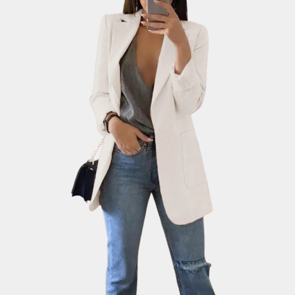 Blazer lungo sartoriale premium sofisticato da donna