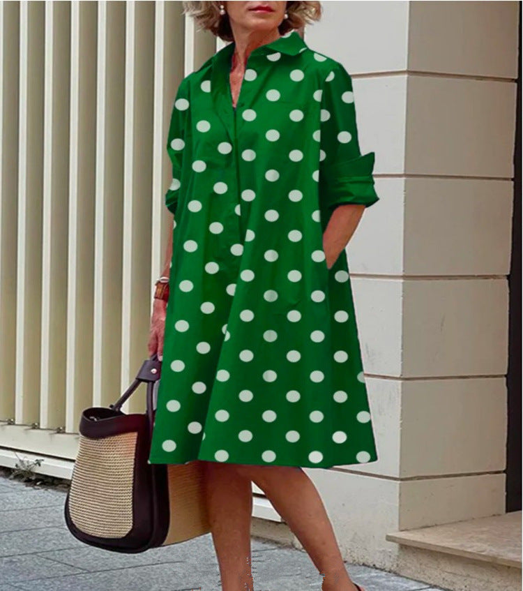 Abito casual midi da donna in cotone e lino – Vestibilità comoda per tutti i giorni