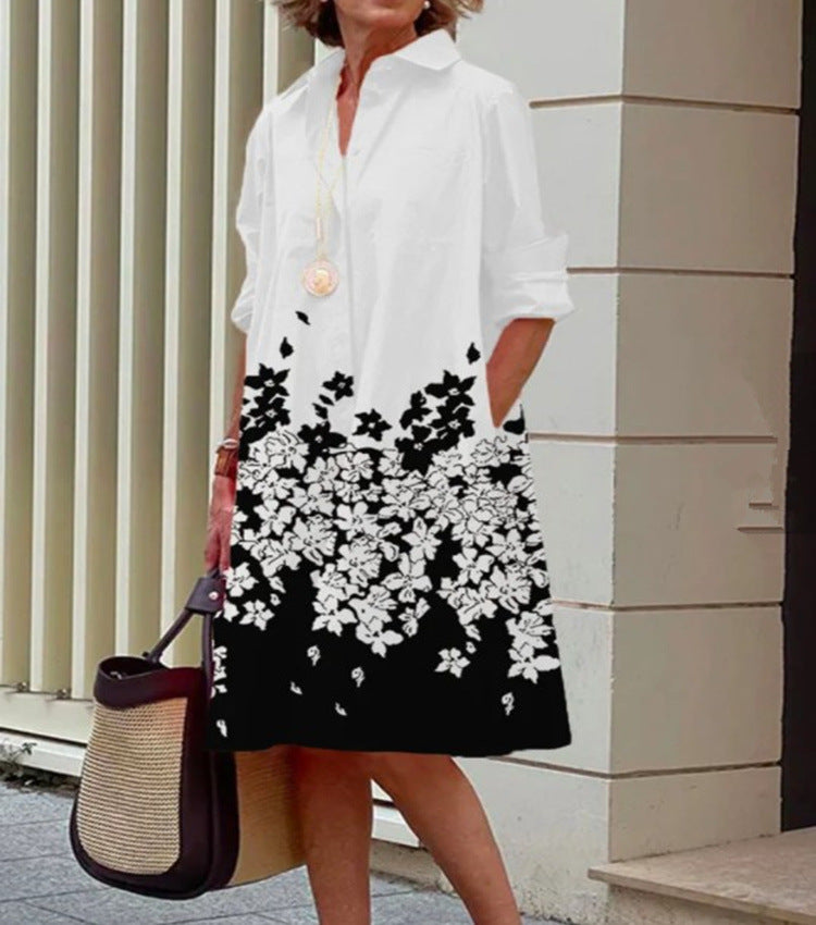 Abito casual midi da donna in cotone e lino – Vestibilità comoda per tutti i giorni