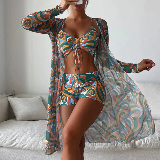 Set bikini donna tre pezzi sofisticato e di tendenza