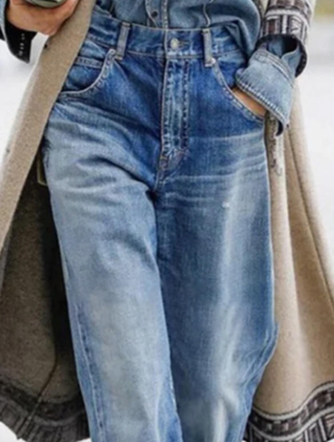 Pantaloni da donna in denim elegante unico