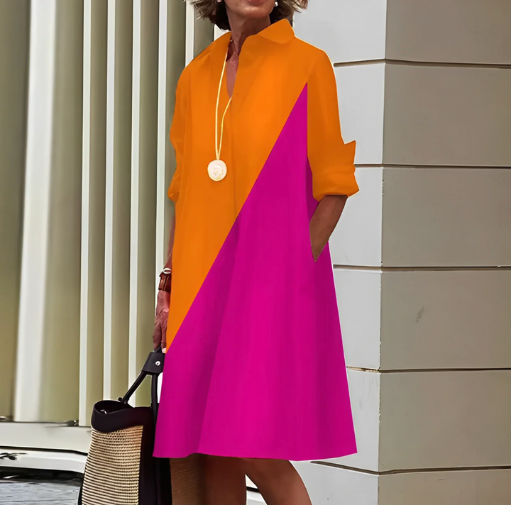 Elegante abito polo con vestibilità elasticizzata e materiale traspirante
