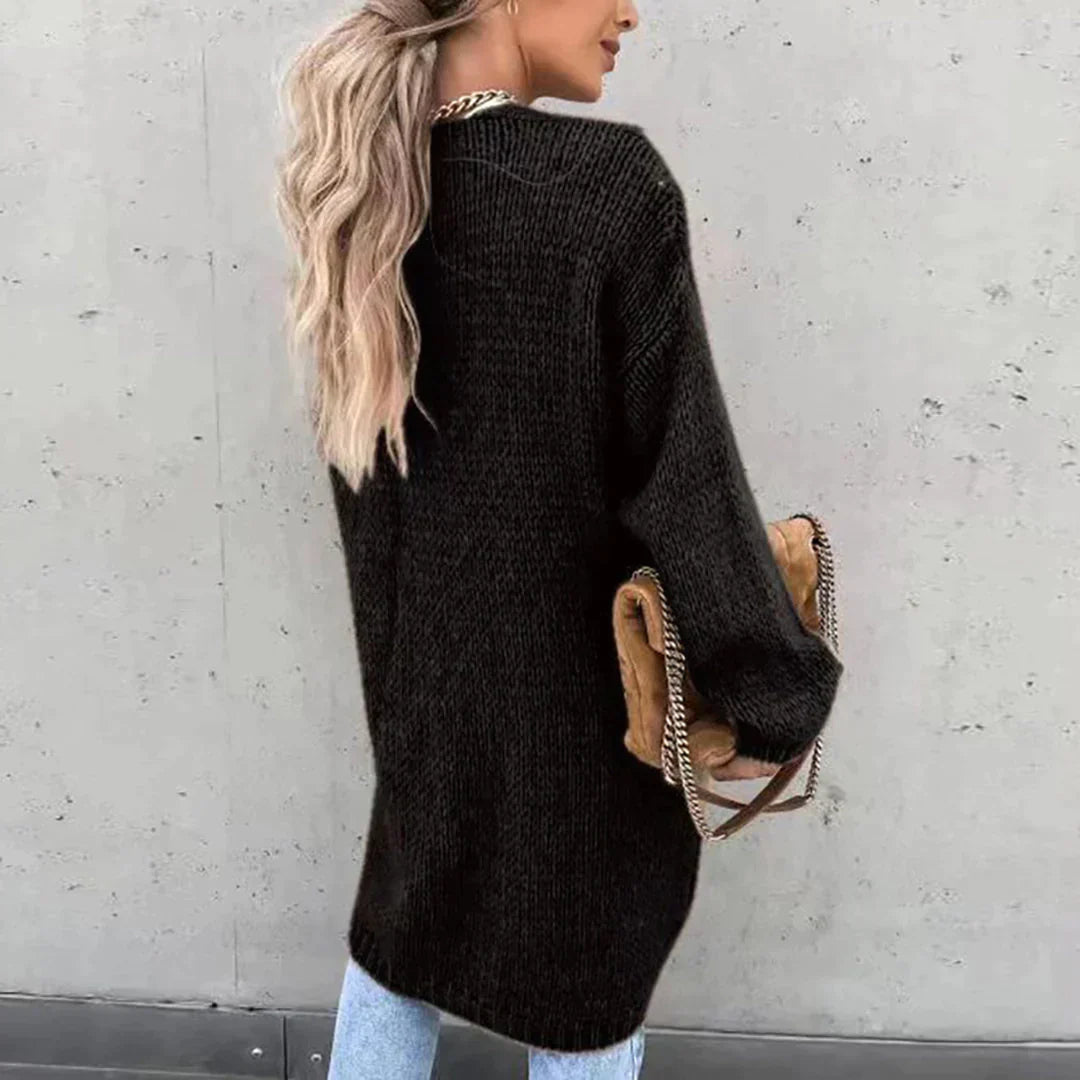 Cardigan lungo oversize da donna - Maglia ampia e comoda