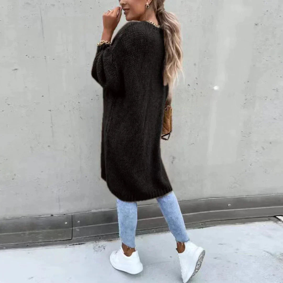 Cardigan lungo oversize da donna - Maglia ampia e comoda
