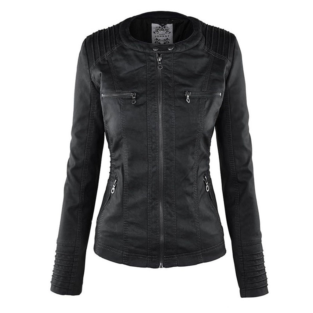 Giacca impermeabile con cerniera e cappuccio da donna - Elegante e leggero cappotto antipioggia