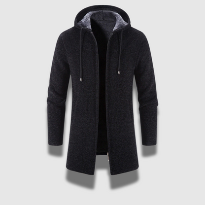 Giacca con cappuccio lunga da uomo Premium, confortevole e alla moda