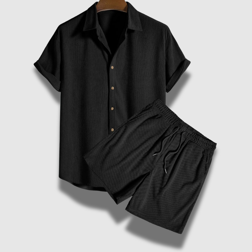 Set di pantaloncini da uomo in velluto leggero e casual