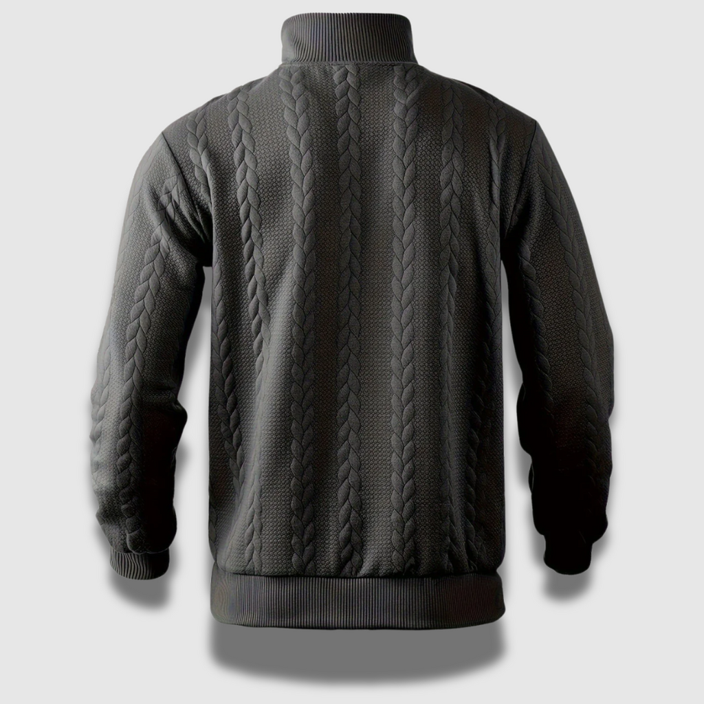 Maglione a maglia con zip Classic Premium Vintage da uomo