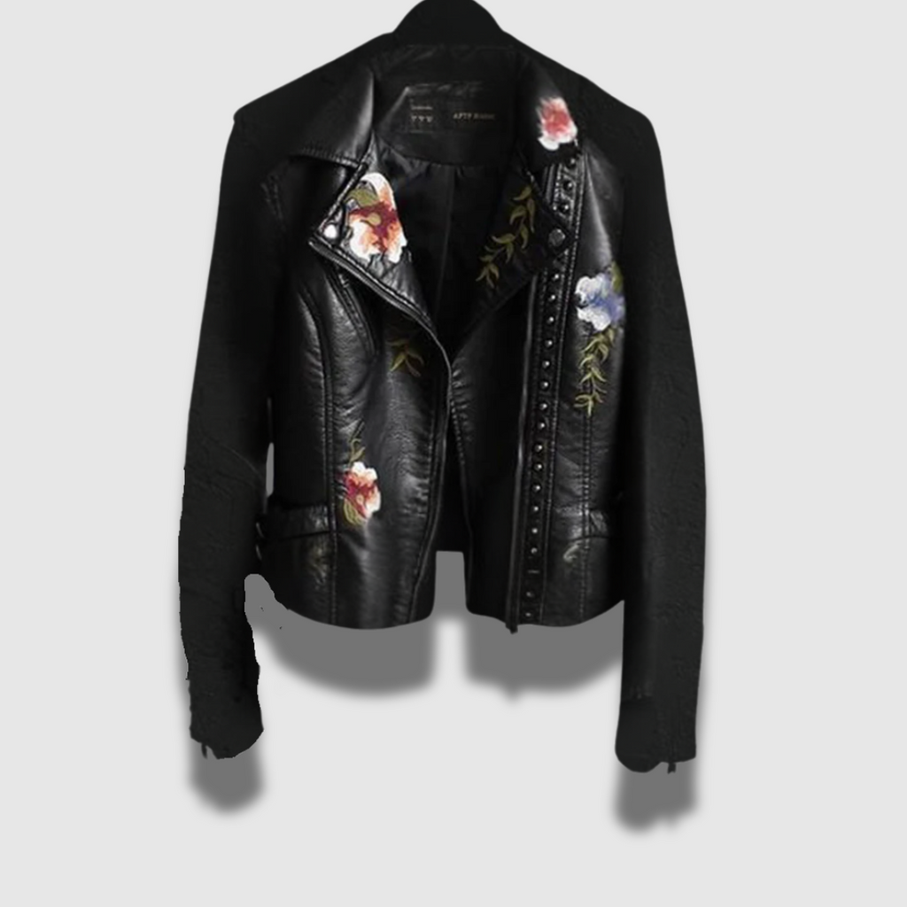 Giacca moda donna Premium con fiori vivaci