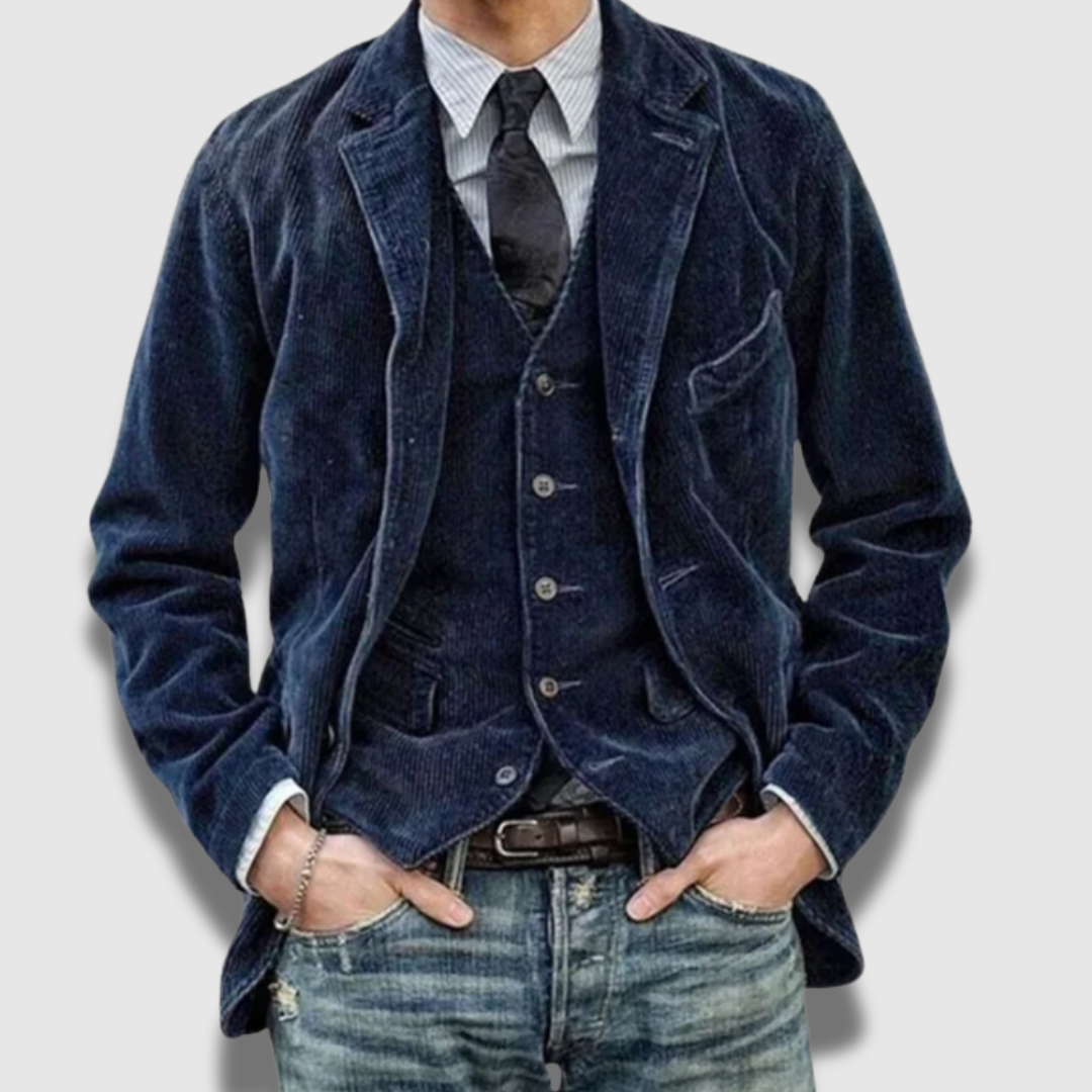 Set di gilet Blazer Vintage sartoriali classici Premium da uomo