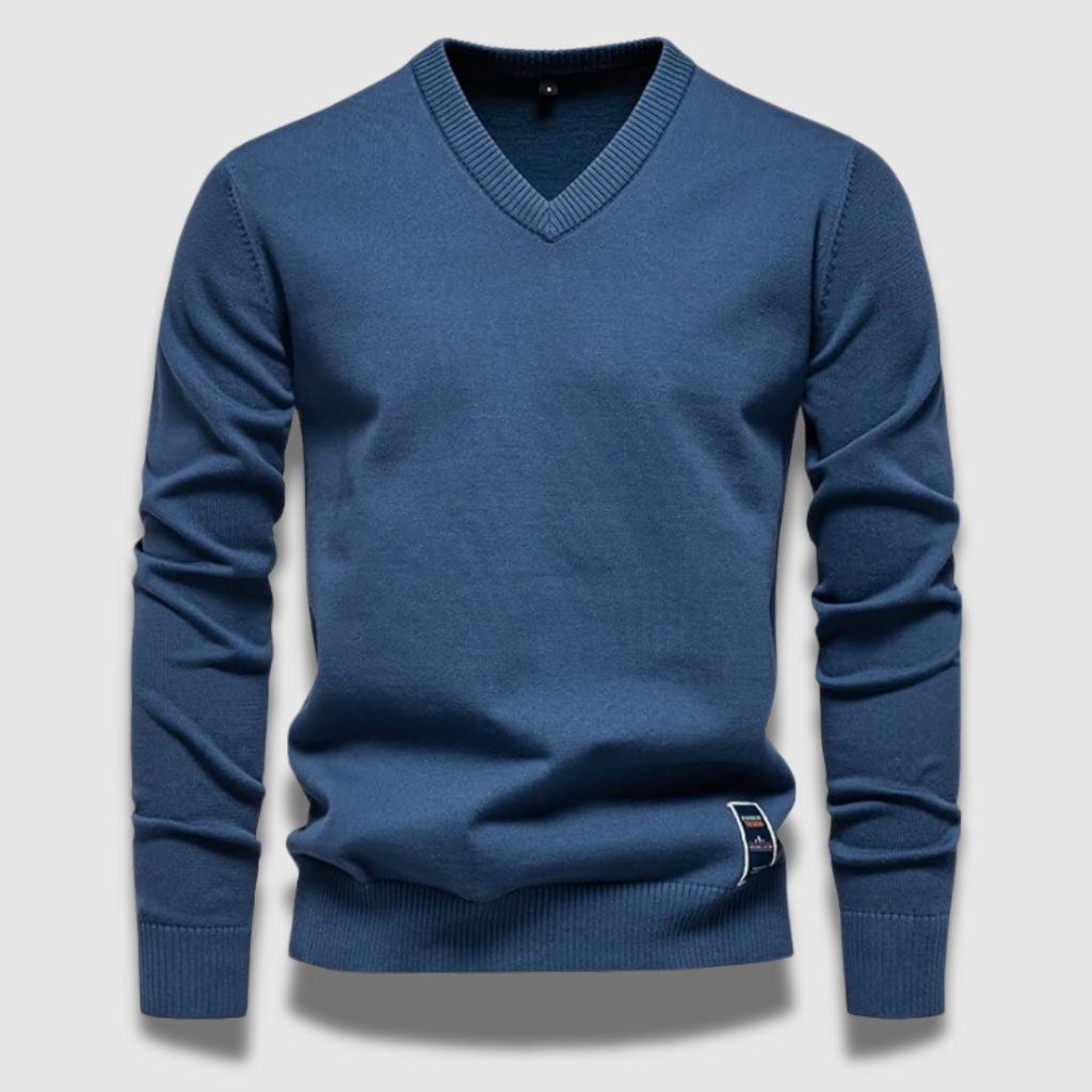 Maglione da uomo con collo a V confortevole e caldo