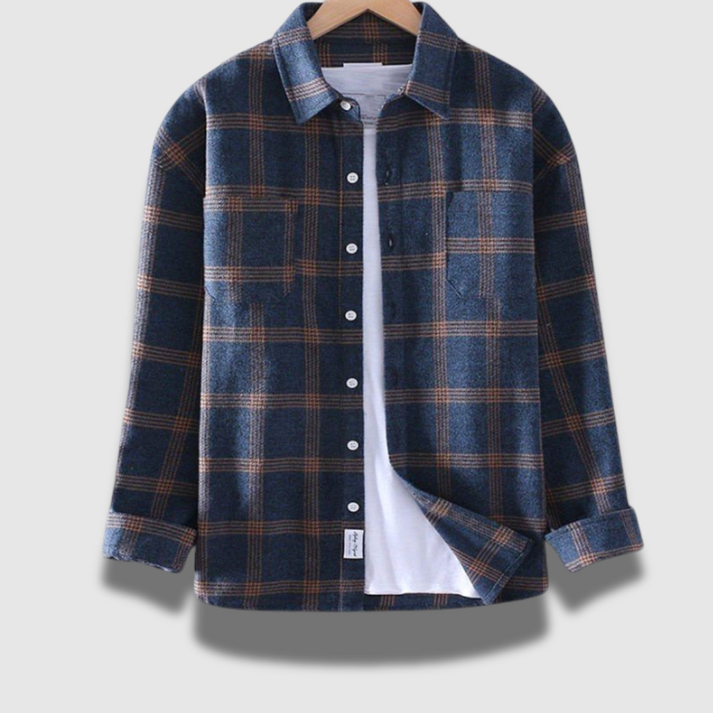 Camicia a maniche lunghe da uomo in cotone morbido Classic Premium