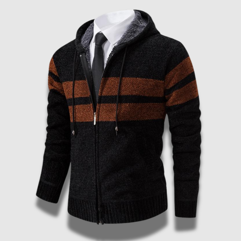 Giacca con cappuccio Vintage Premium da uomo a righe