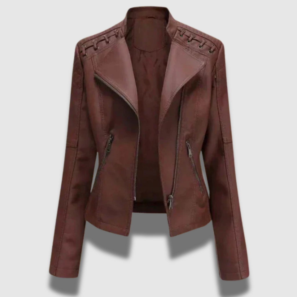 Giacca in pelle Premium Slim da donna