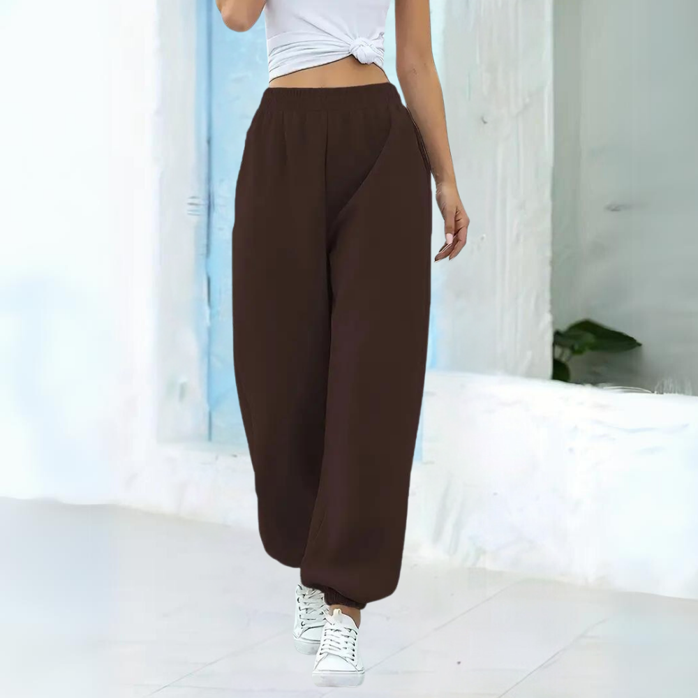 Pantaloni della tuta larghi e comodi da donna | Joggers casual a vita alta