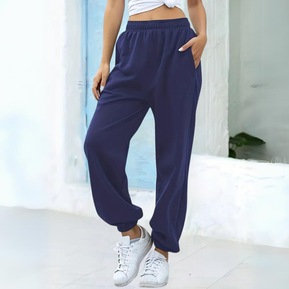 Pantaloni della tuta larghi e comodi da donna | Joggers casual a vita alta