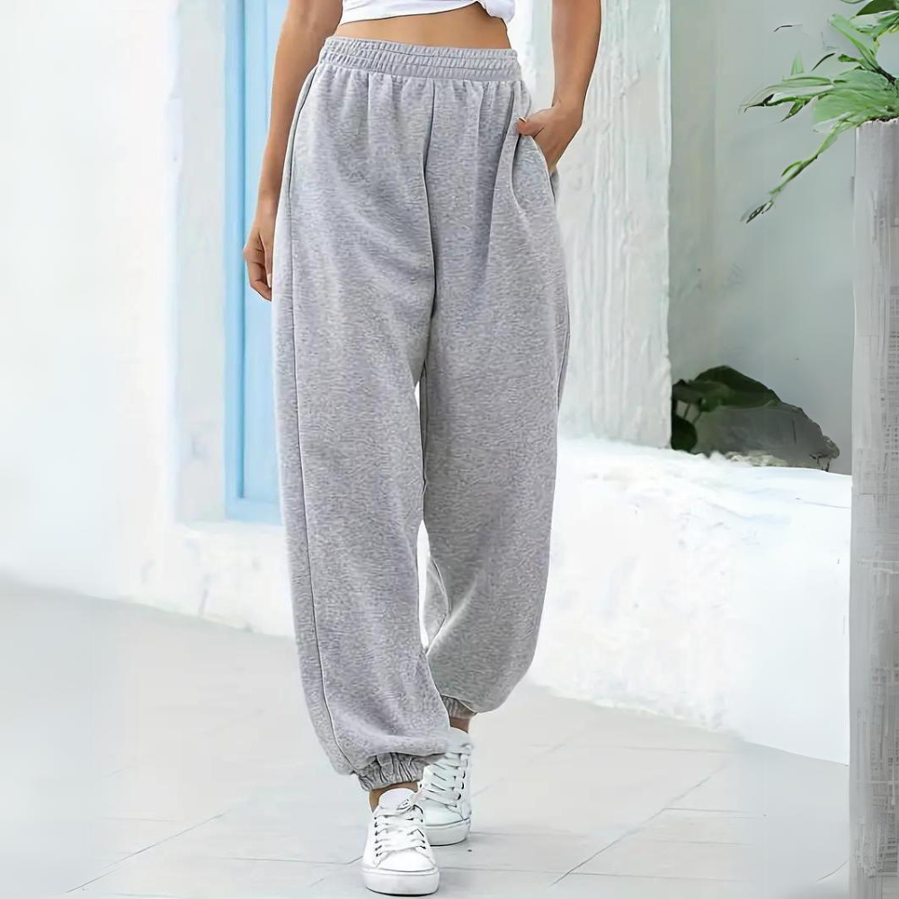 Pantaloni della tuta larghi e comodi da donna | Joggers casual a vita alta