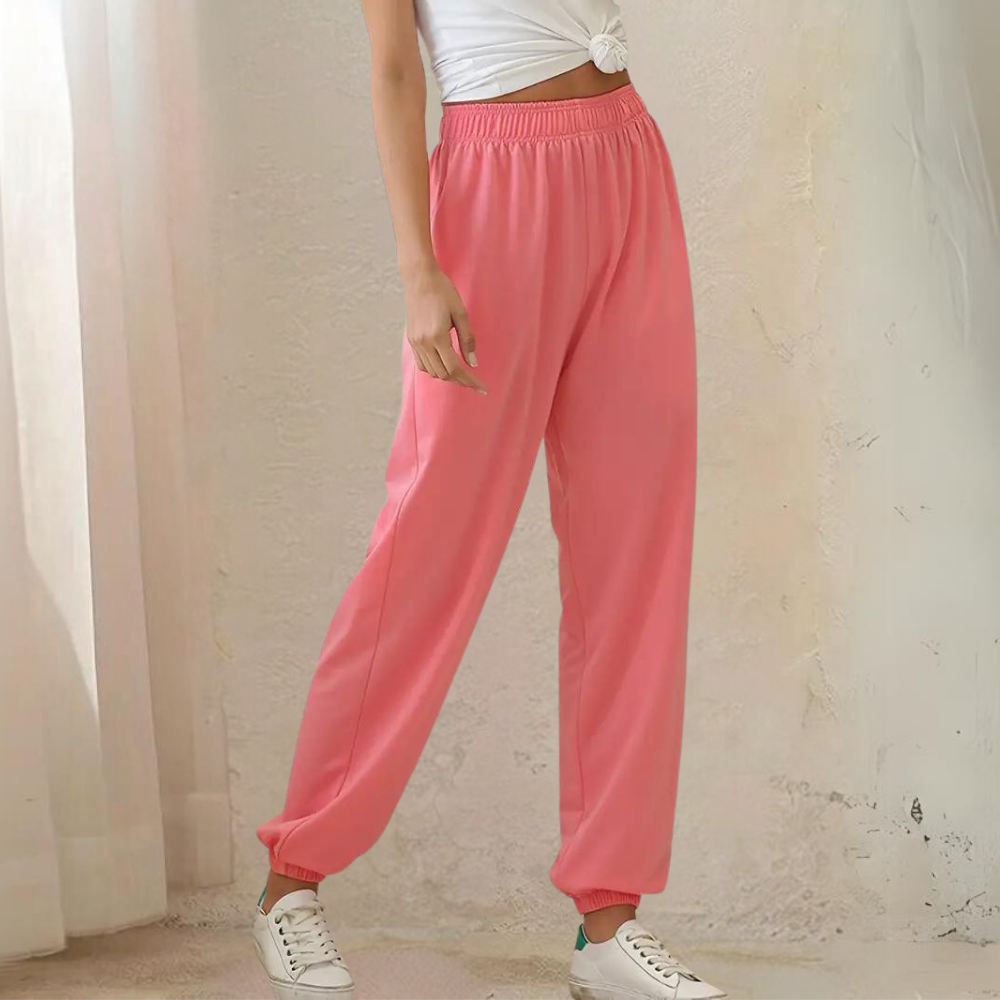 Pantaloni della tuta larghi e comodi da donna | Joggers casual a vita alta