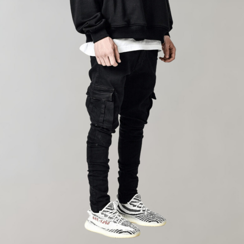 Pantaloni cargo classici da uomo - pantaloni resistenti aderenti e comodi