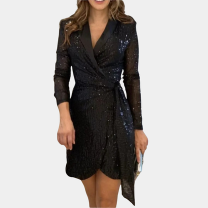Donne sofisticate e lusinghiere, mini abito blazer con cintura