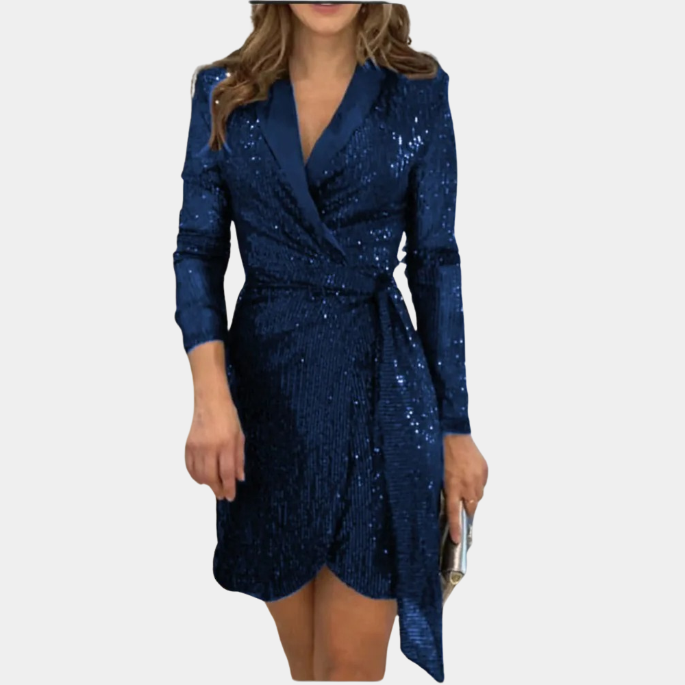 Donne sofisticate e lusinghiere, mini abito blazer con cintura