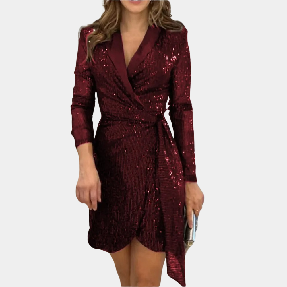 Donne sofisticate e lusinghiere, mini abito blazer con cintura