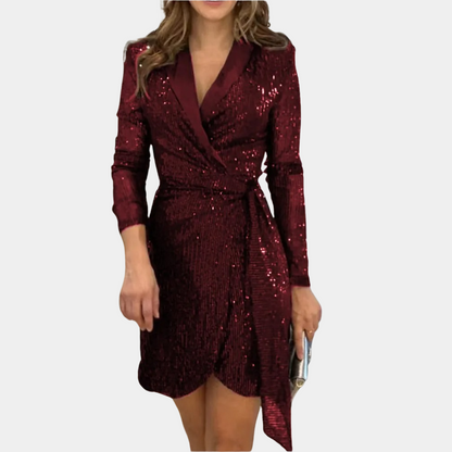 Donne sofisticate e lusinghiere, mini abito blazer con cintura
