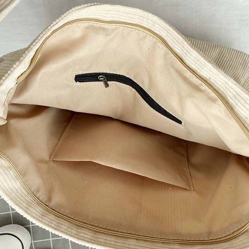 Borsa a tracolla in velluto a coste