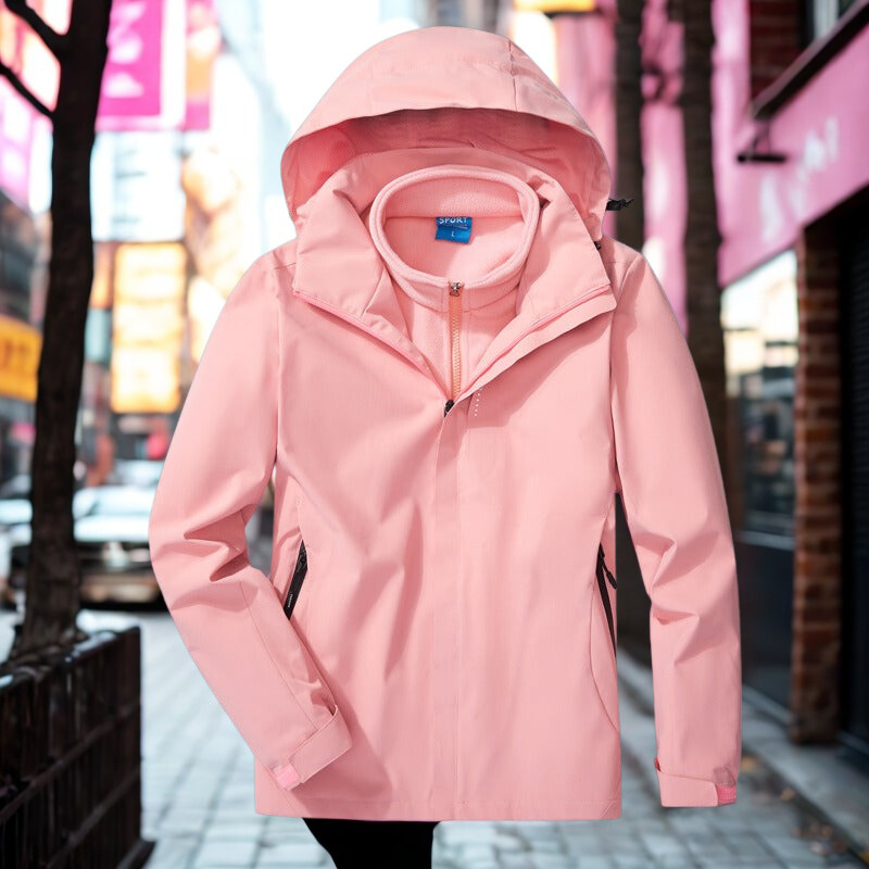 Giacca Outdoor 3-in-1 Impermeabile da Donna – Giacca Versatile Foderata in Pile
