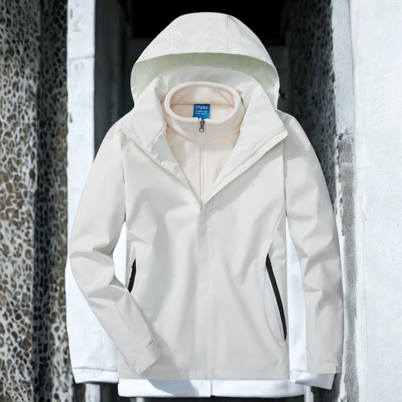 Giacca Outdoor 3-in-1 Impermeabile da Donna – Giacca Versatile Foderata in Pile