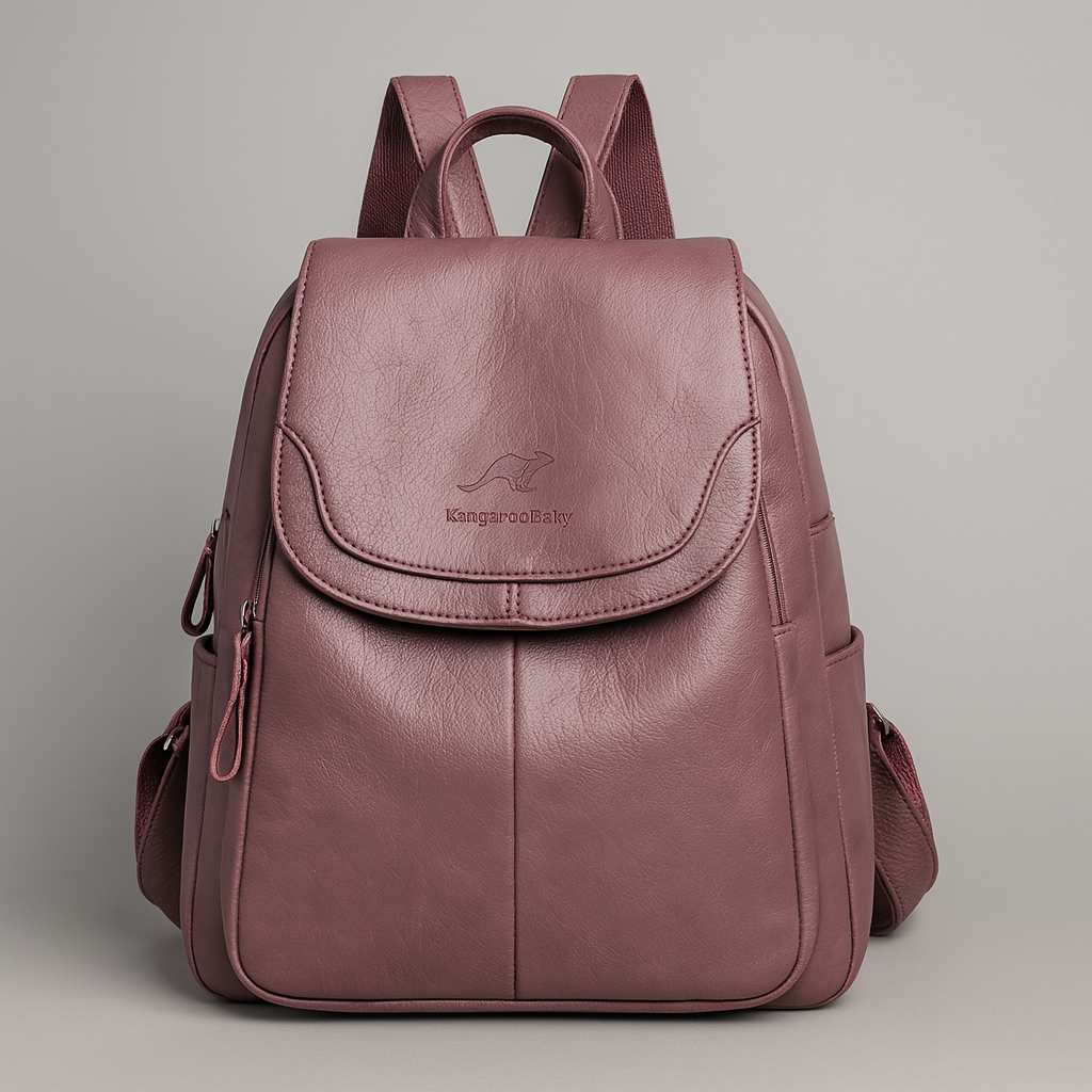 Zaino in pelle antifurto per donne eleganti