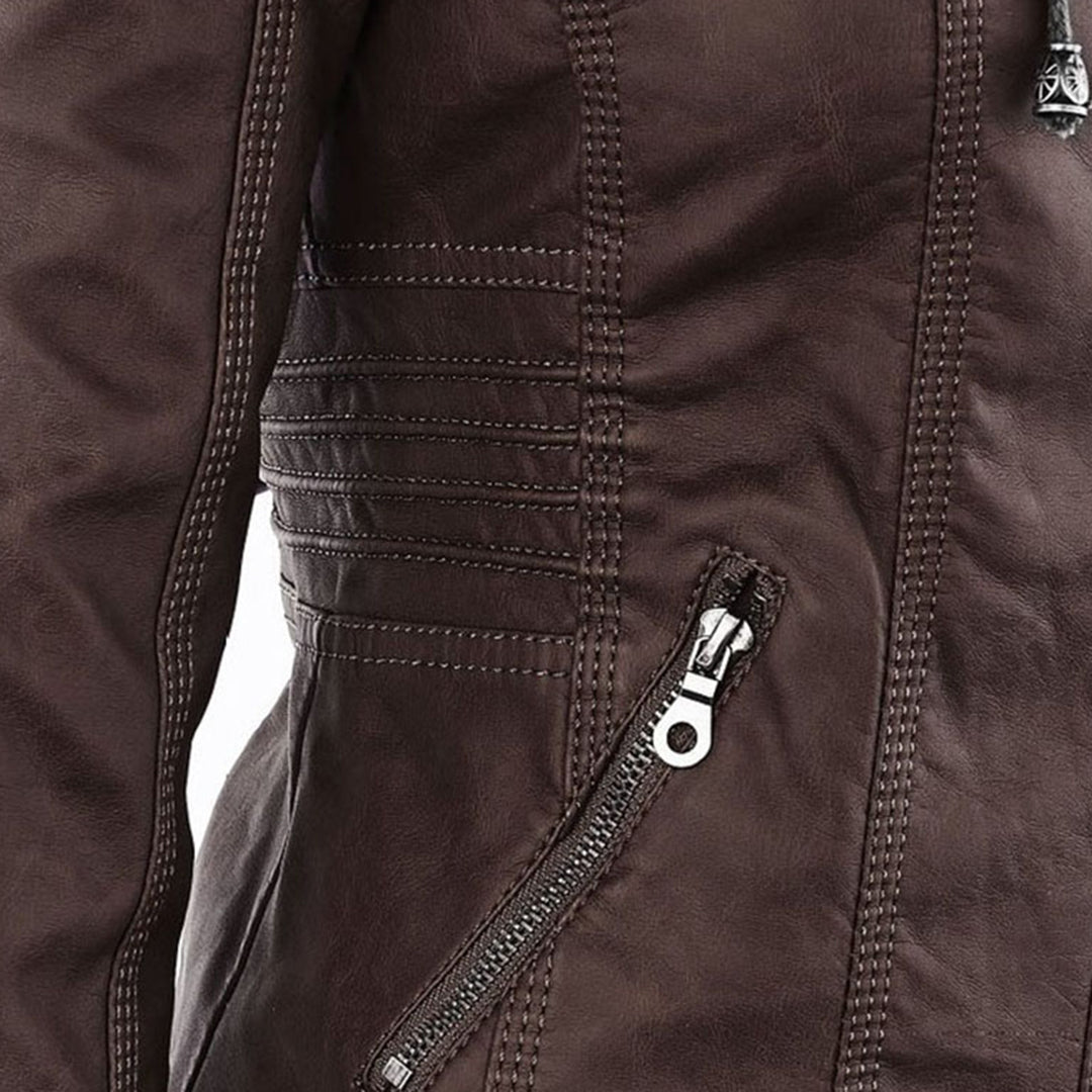 Giacca impermeabile con cerniera e cappuccio da donna - Elegante e leggero cappotto antipioggia
