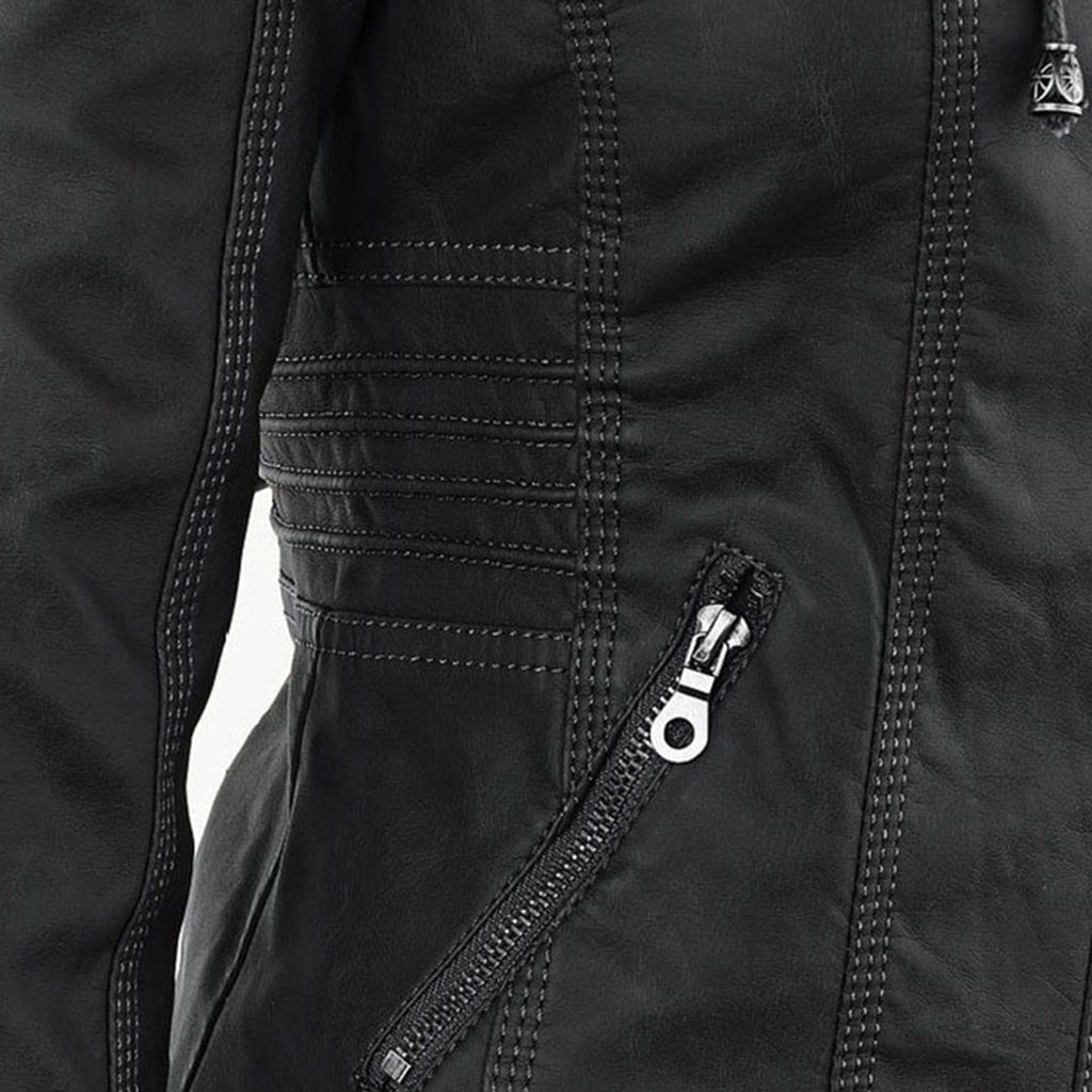Giacca impermeabile con cerniera e cappuccio da donna - Elegante e leggero cappotto antipioggia