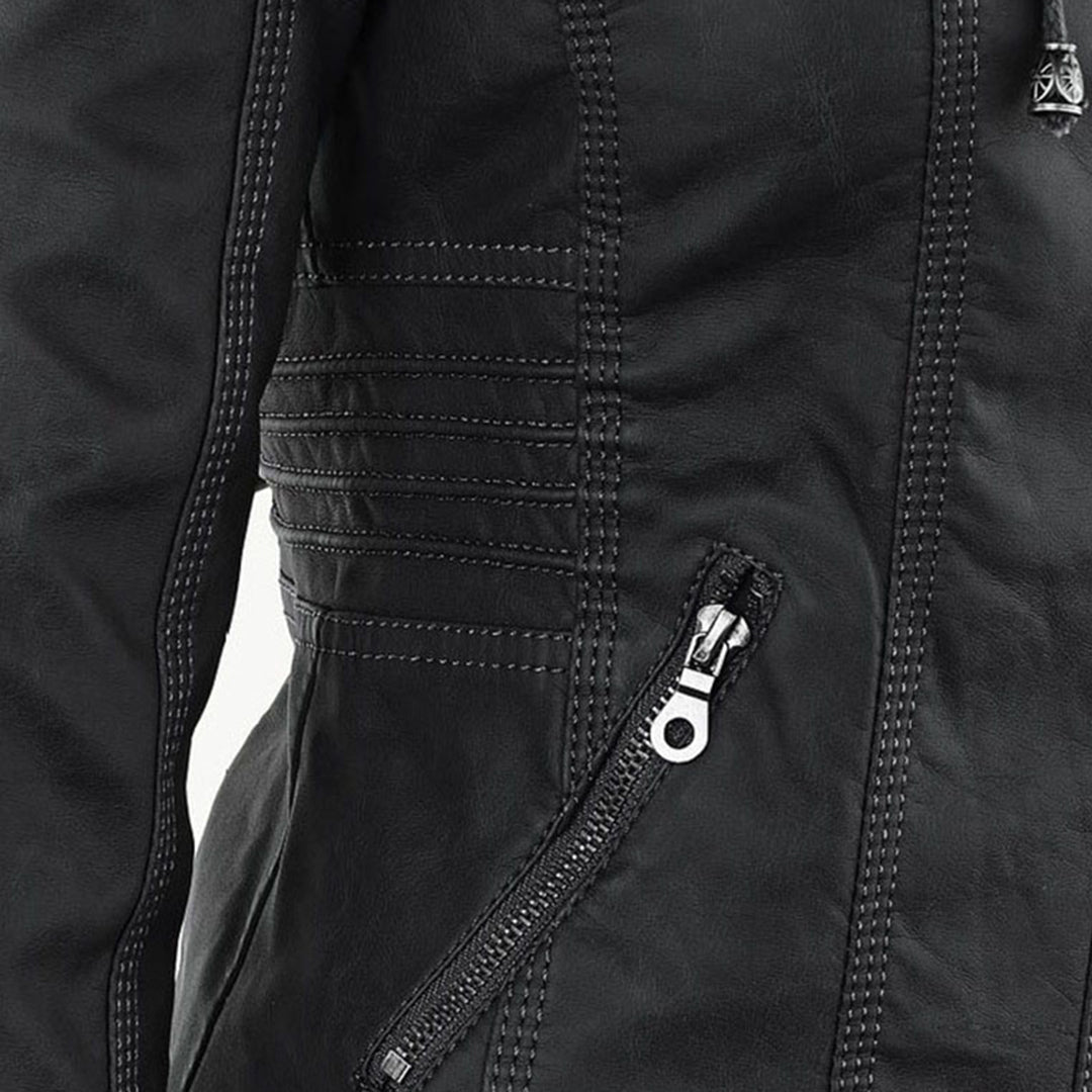 Giacca impermeabile con cerniera e cappuccio da donna - Elegante e leggero cappotto antipioggia
