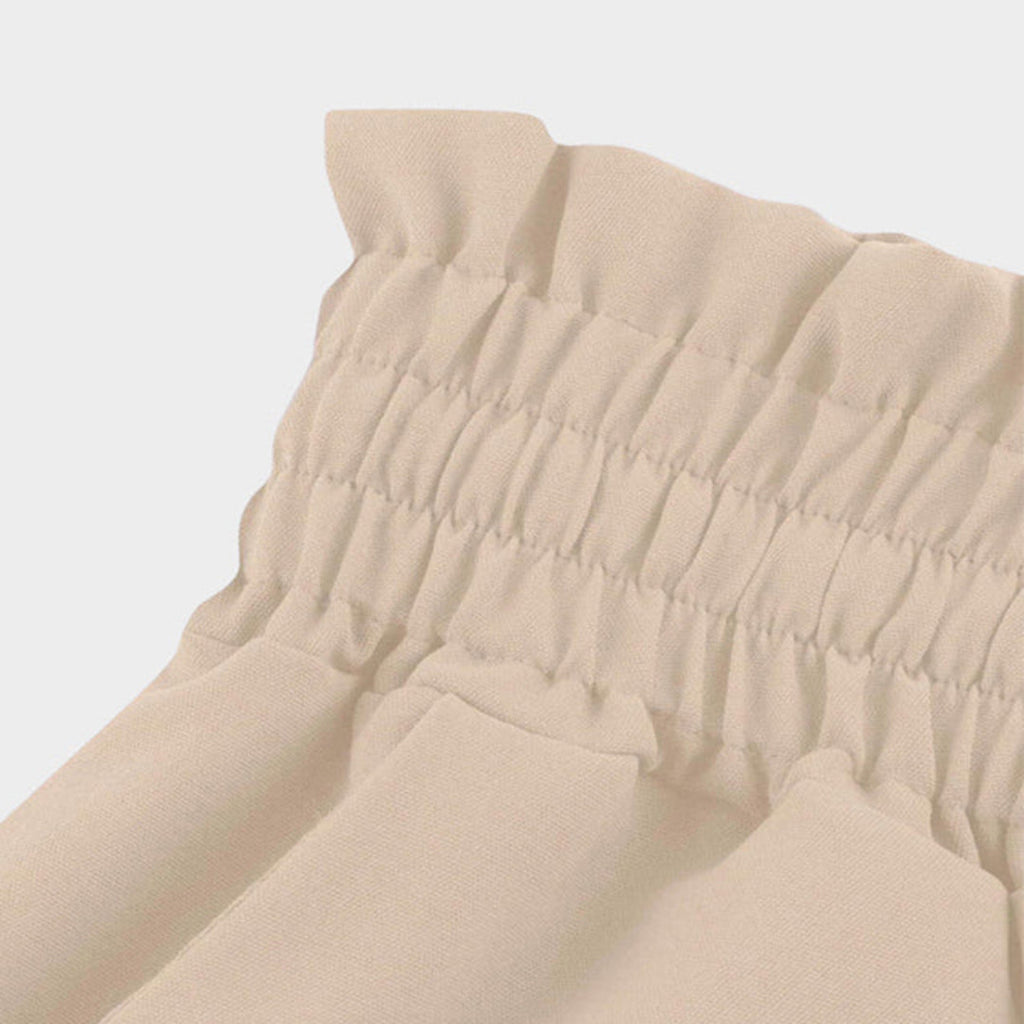 Pantaloni palazzo a vita alta e gamba larga da donna – Comodi pantaloni con coulisse