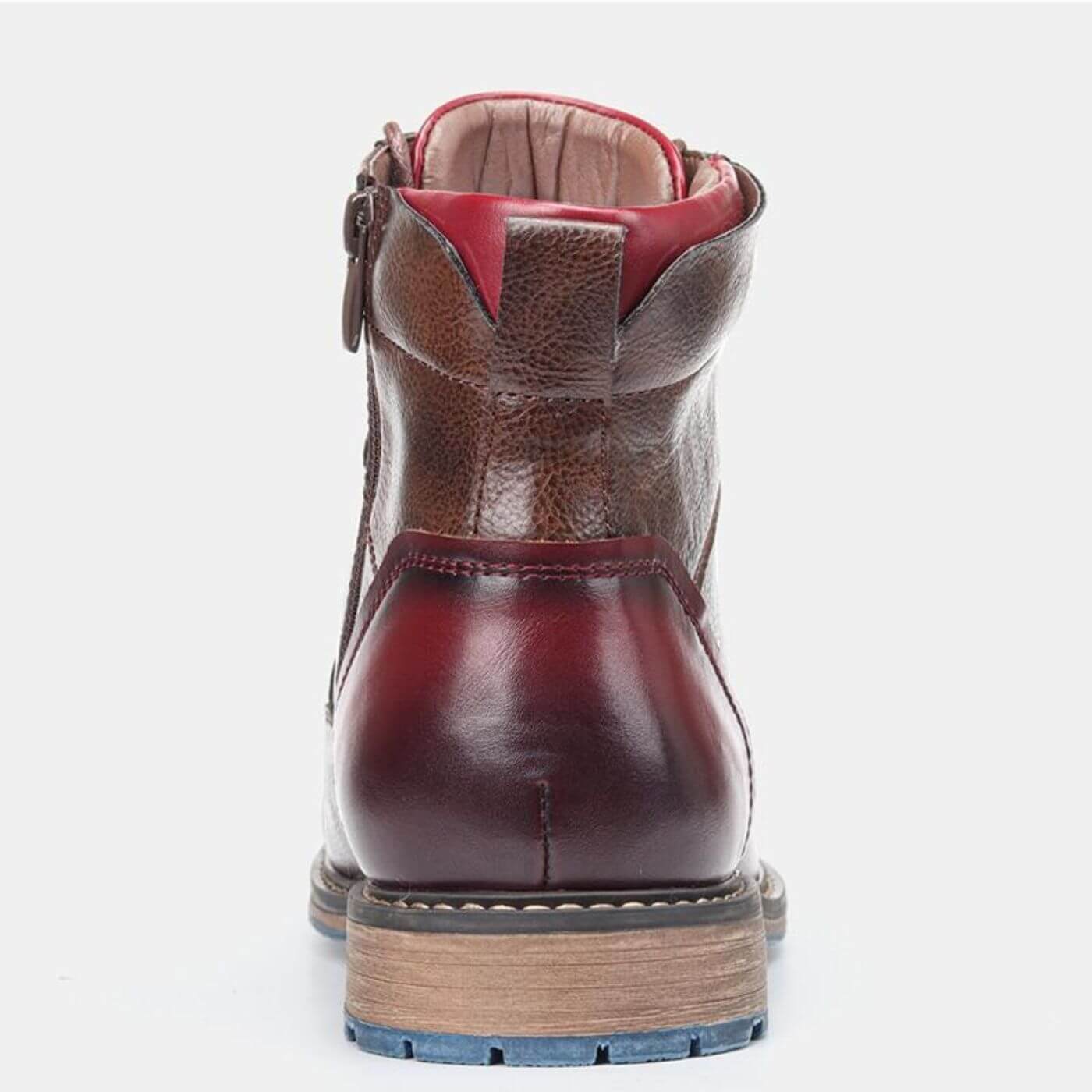 Stivali Oxford in pelle da uomo - Scarpe robuste con lacci