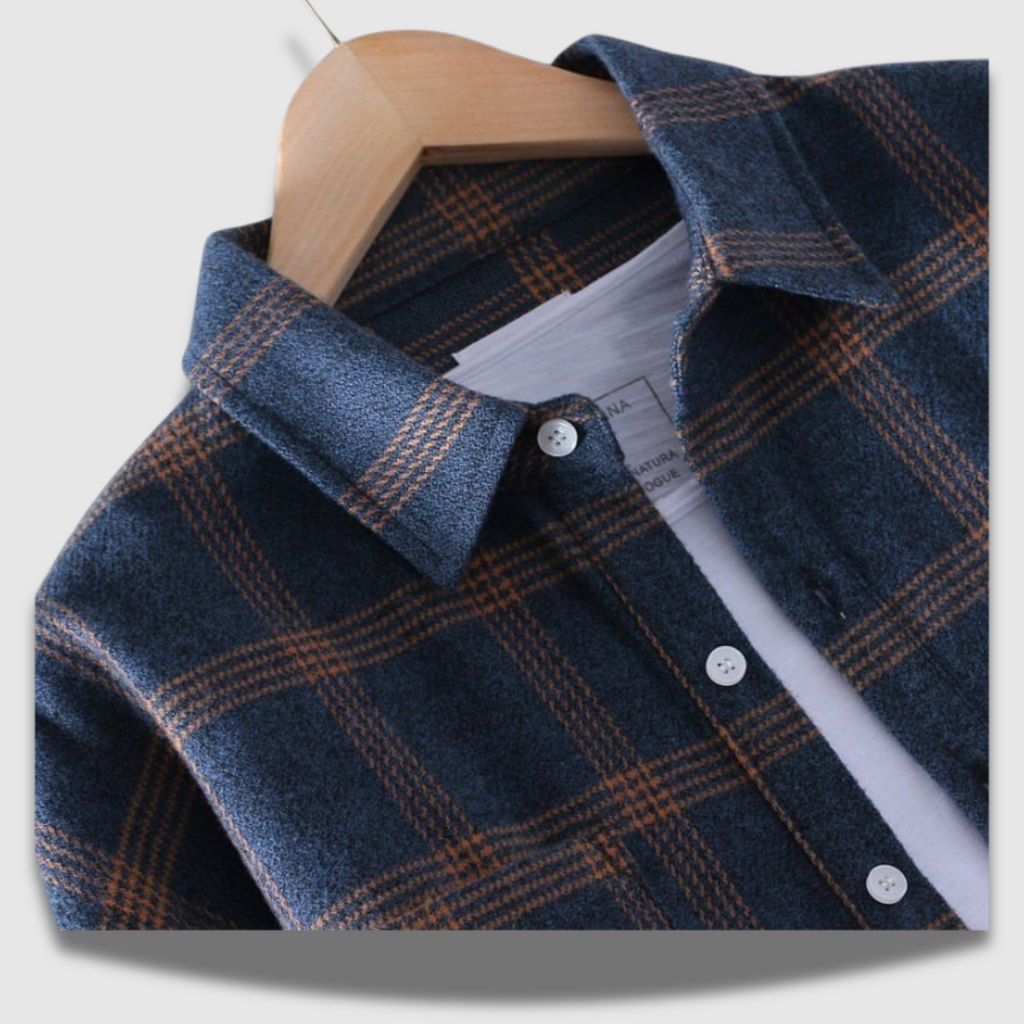 Camicia a maniche lunghe da uomo in cotone morbido Classic Premium
