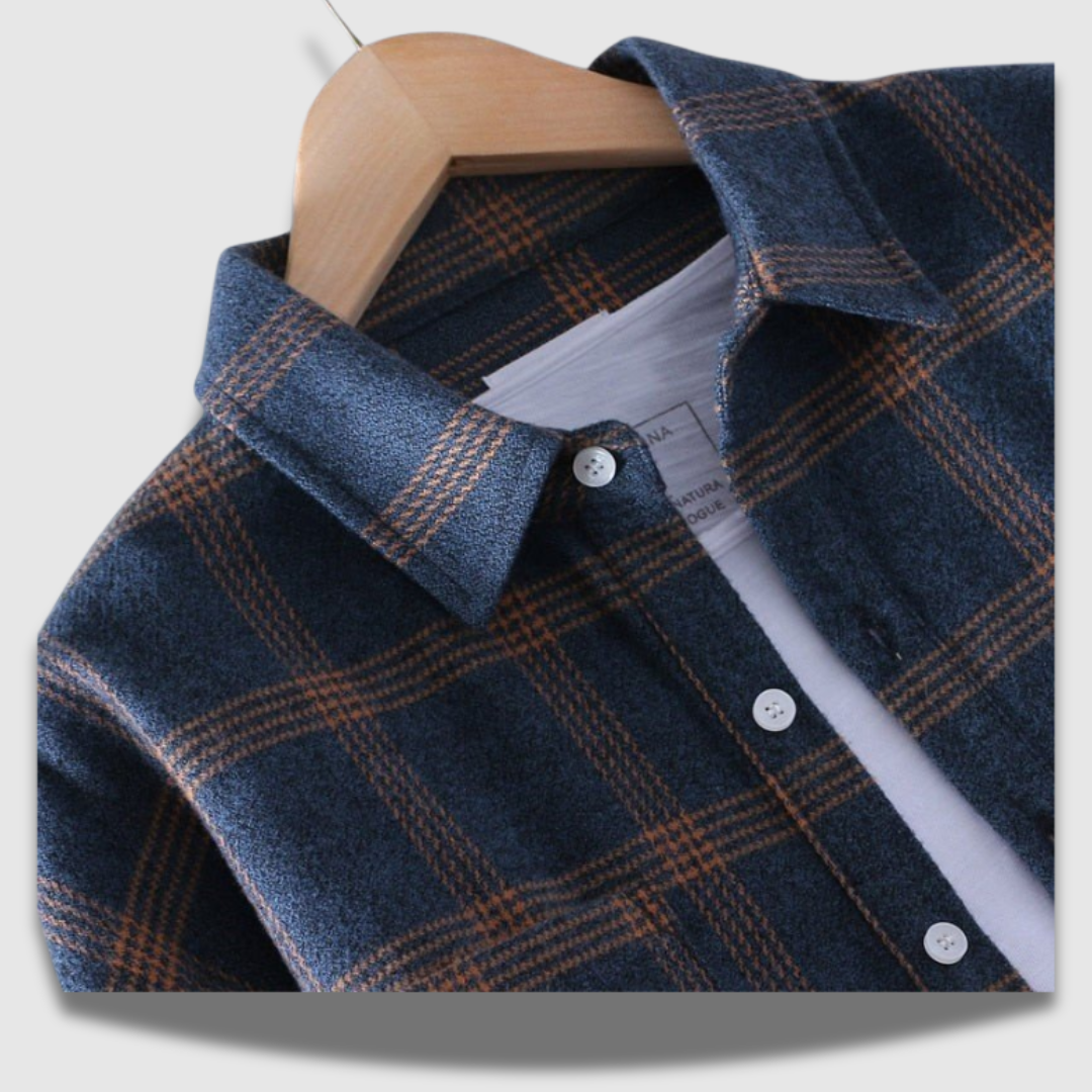 Camicia a maniche lunghe da uomo in cotone morbido Classic Premium