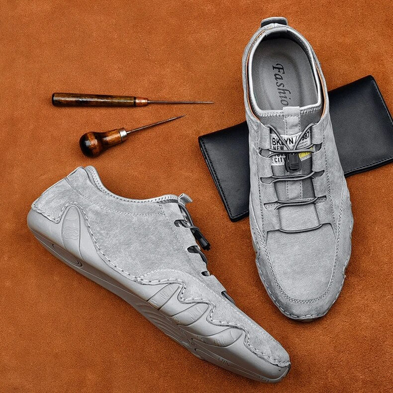 Mocassini Ortopedici in Pelle Premium da Uomo – Scarpe Slip-On Comode e Resistenti per Passeggiate Casual Eleganti