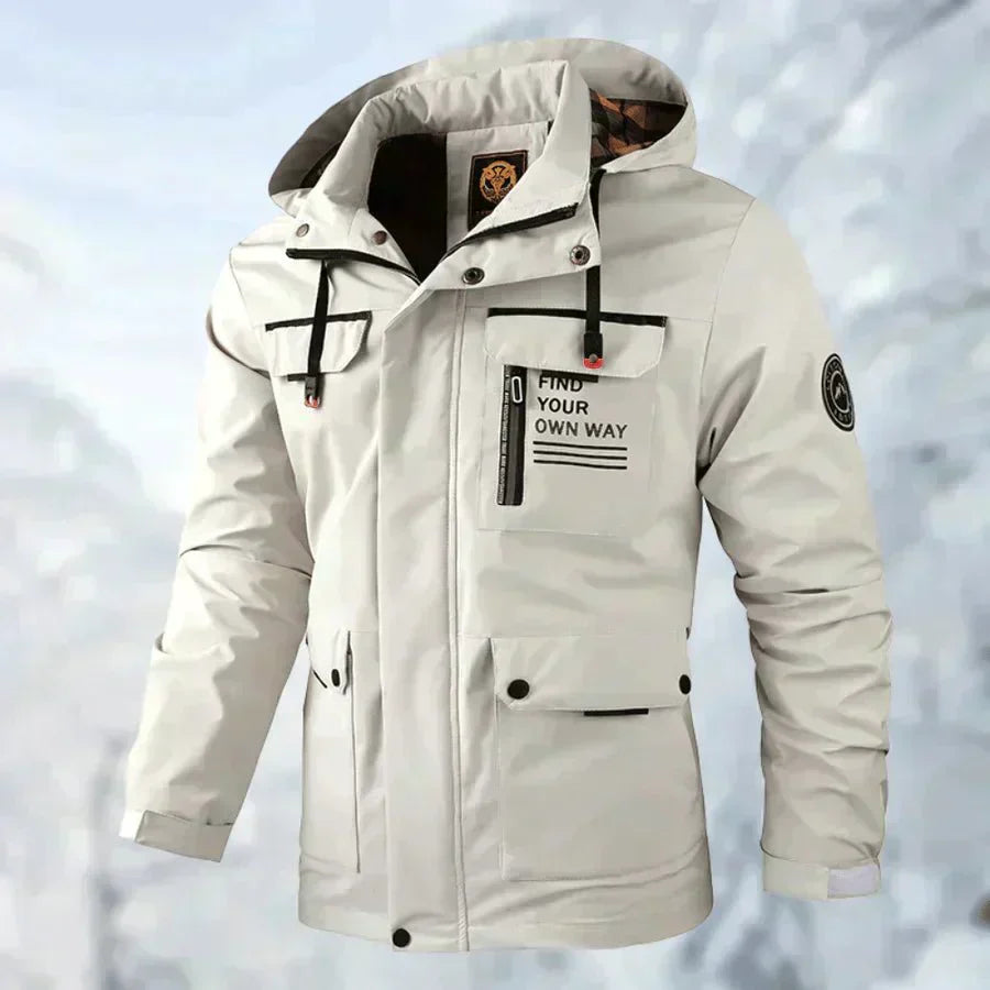 Giacca impermeabile e antivento da uomo - Comodo cappotto da esterno