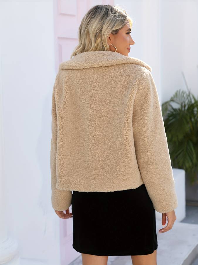 Giacca da Donna Elegante in Morbido Teddy - Confortevole e Morbida