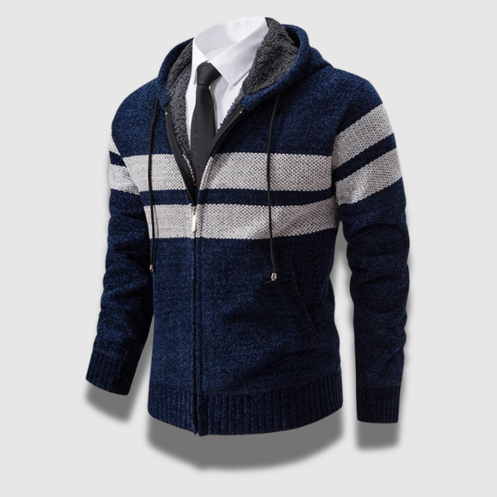 Giacca con cappuccio Vintage Premium da uomo a righe