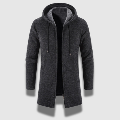 Giacca con cappuccio lunga da uomo Premium, confortevole e alla moda