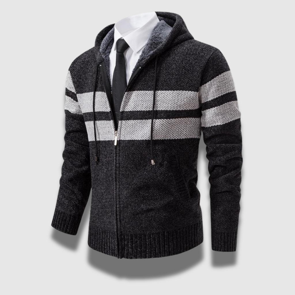 Giacca con cappuccio Vintage Premium da uomo a righe