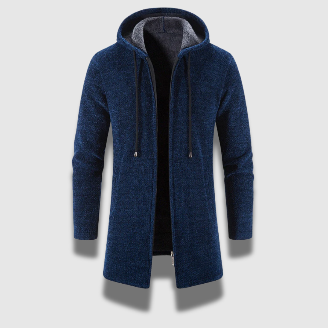 Giacca con cappuccio lunga da uomo Premium, confortevole e alla moda