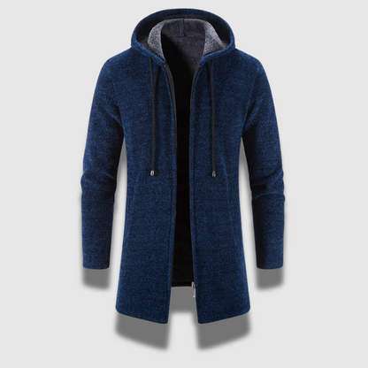 Giacca con cappuccio lunga da uomo Premium, confortevole e alla moda
